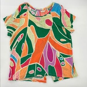 Christian Soriano Colorful Abstract Women's 2 piece blouse‎ set NWT 2x